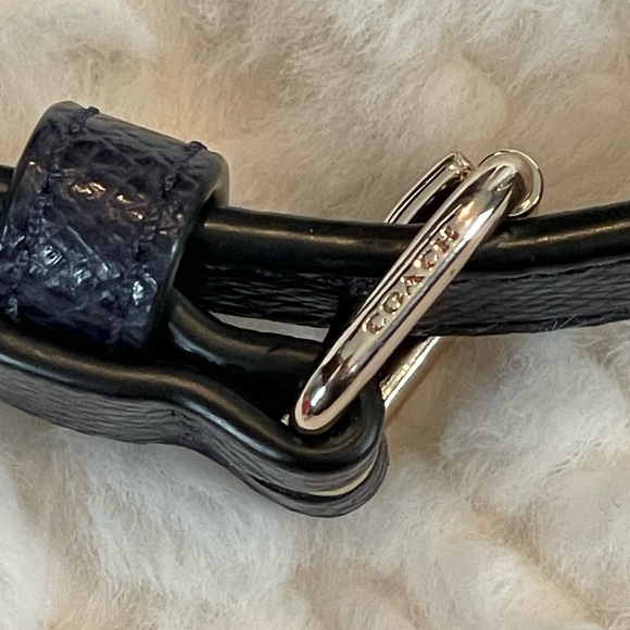 Coach Small Margot Carryall F34607 Navy Crossgrain Leather Satchel Crossbody - Picture 13 of 15